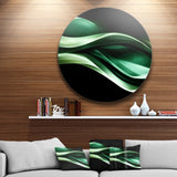 Glittering Green Pattern Disc Abstract Circle Metal Wall Art