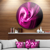 Colored Smoke Spiral Purple Abstract Circle Metal Wall Art