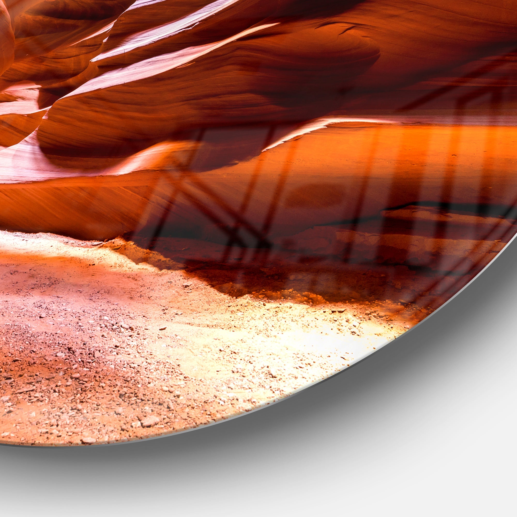 Breathtaking Antelope Canyon Landscape Photo Circle Metal Wall Art