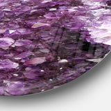 Purple Precious Stones Abstract Circle Metal Wall Art