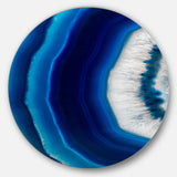 Blue Agate Crystal Abstract Circle Metal Wall Art