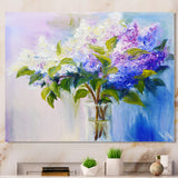 Blue and White Lilacs in Vase