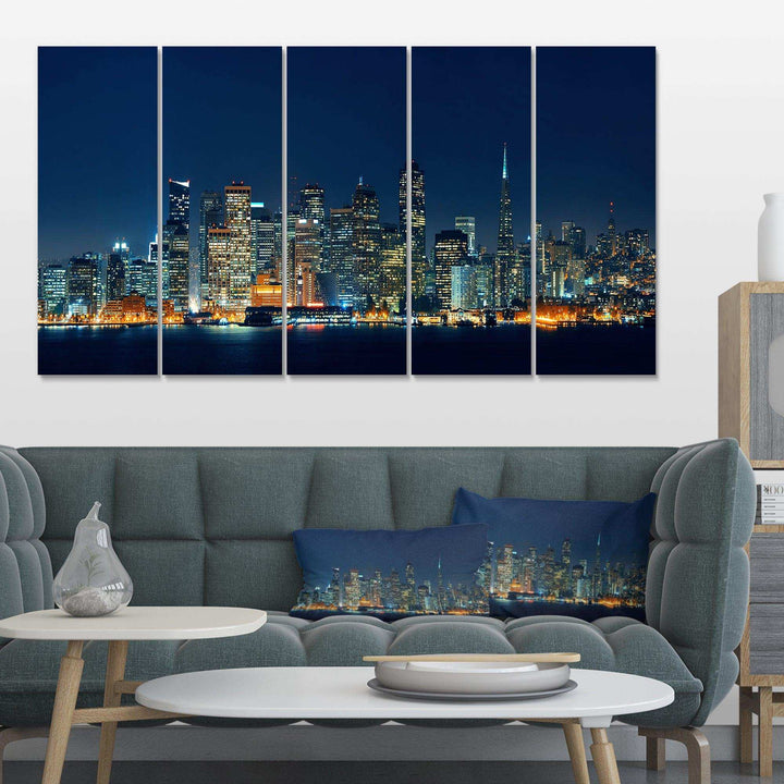 San Francisco Skyline at Night Multi-Panels