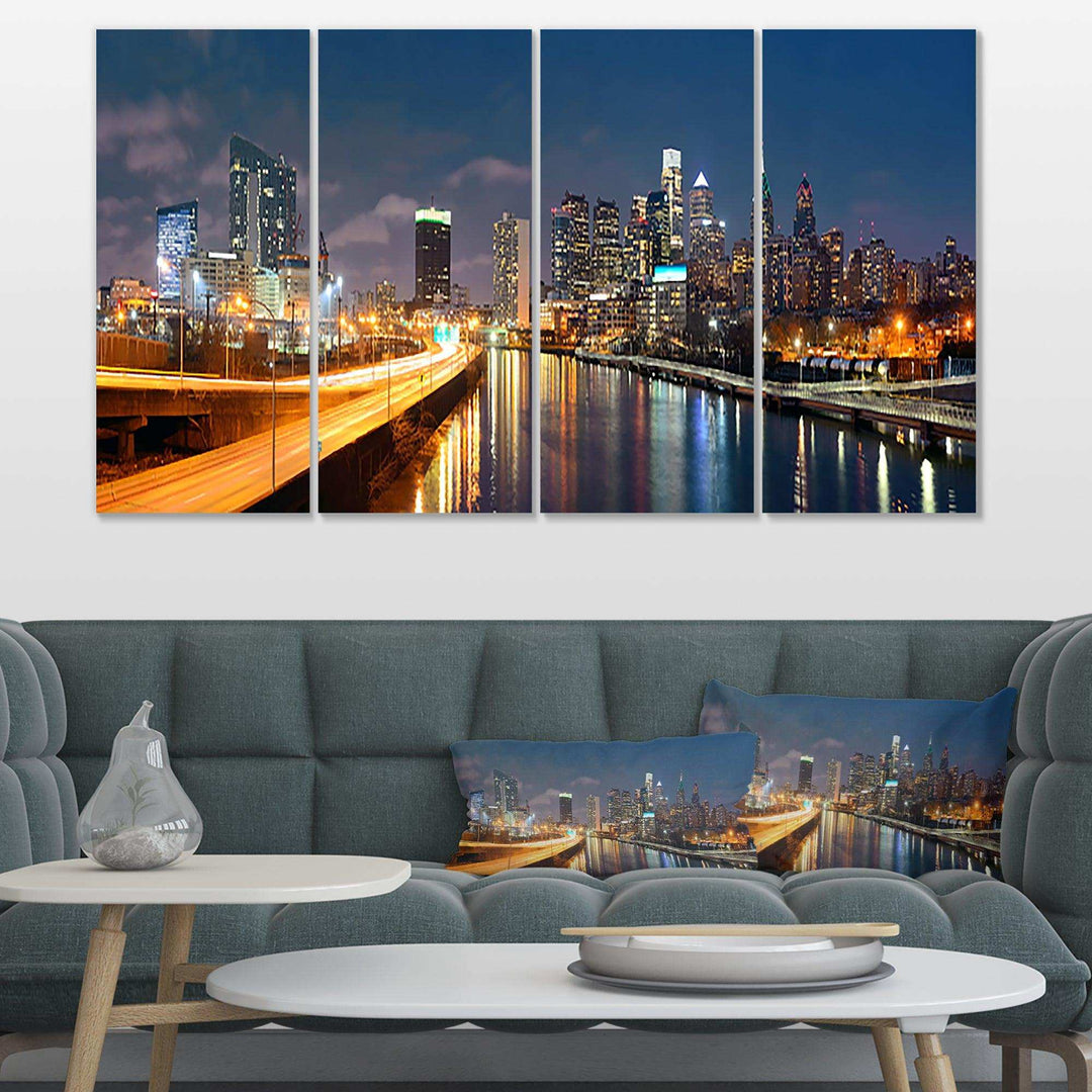 Philadelphia Skyline at Night Multi-Panels