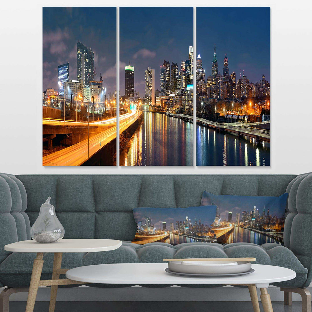 Philadelphia Skyline at Night Multi-Panels