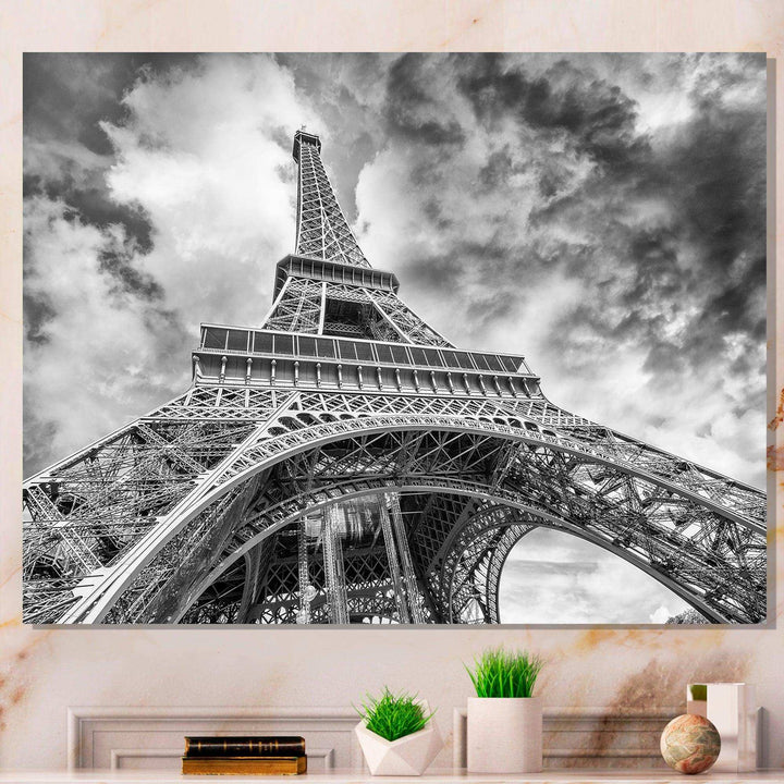 Black and White View of Paris Paris Eiffel Tower