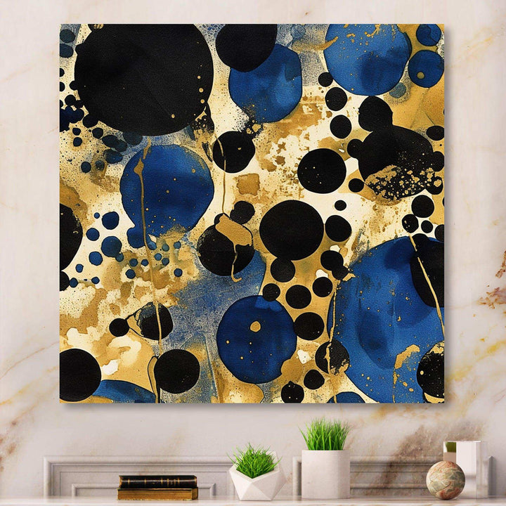 Abstract Pattern With Blue &amp; Golden Textures XI