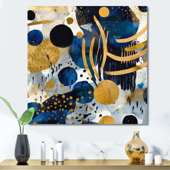 Abstract Pattern With Blue &amp; Golden Textures XIX