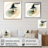 Abstract Landscape Of Mountains Moon and Tree I Canvas Canvas