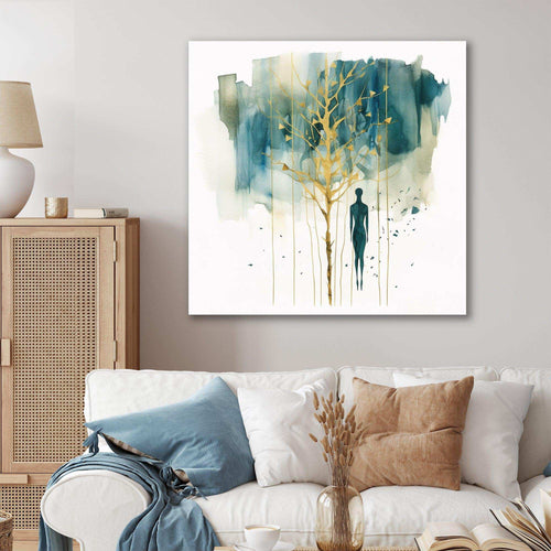 Abstract Portrait and Tree I - Transitional Canvas Wall Art