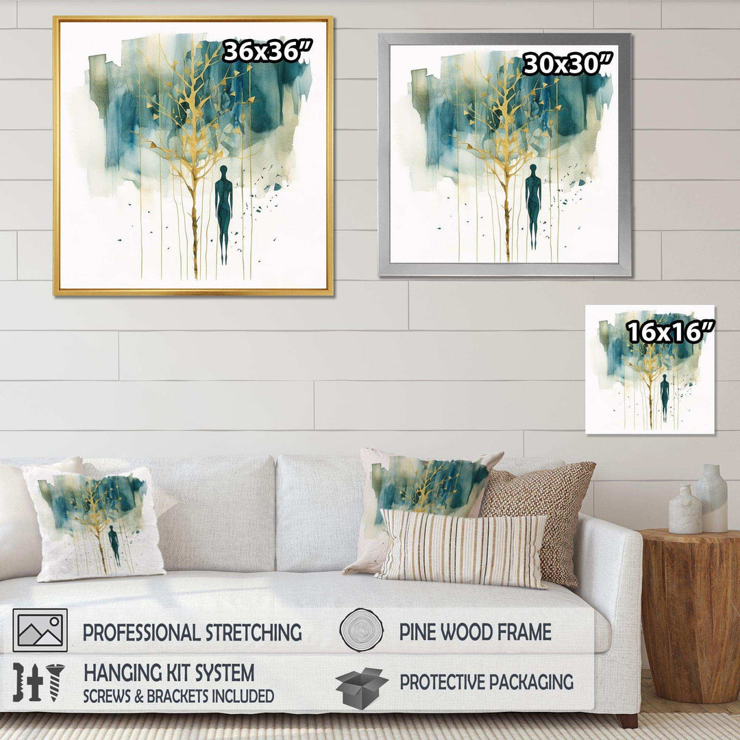 Abstract Portrait and Tree I Canvas Canvas