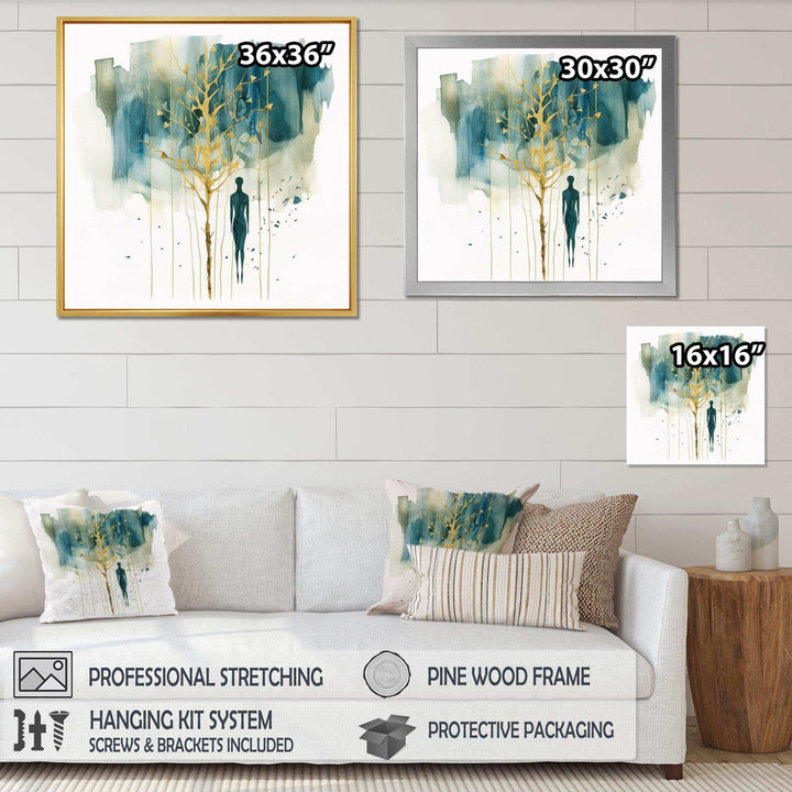 Abstract Portrait and Tree I Canvas Canvas