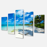 Tropical Beach with Palm Shadows Multi-Panels