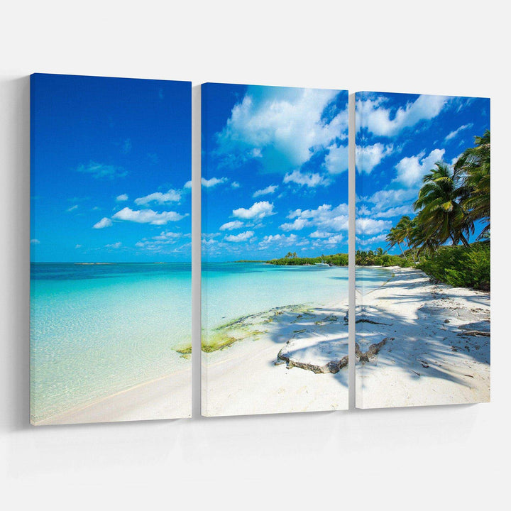 Tropical Beach with Palm Shadows Multi-Panels
