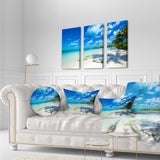 Tropical Beach with Palm Shadows Multi-Panels