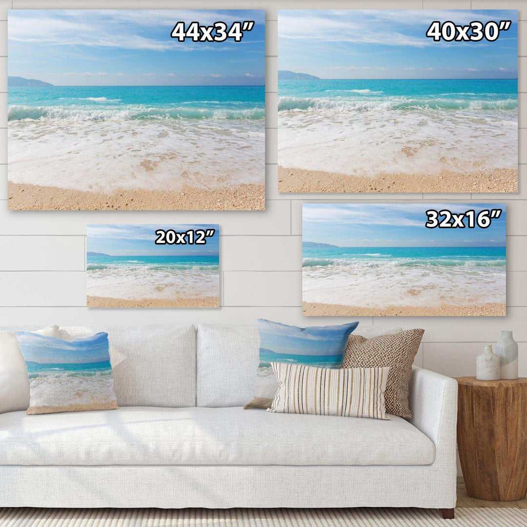 White Waves Kissing Beach Sand