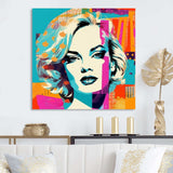 1950S Pop Art Pastel Woman Portrait