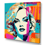 1950S Pop Art Pastel Woman Portrait Canvas Canvas