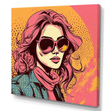 1950S Pop Art Pink Woman Portrait II Canvas Canvas