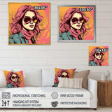 1950S Pop Art Pink Woman Portrait II Canvas Canvas