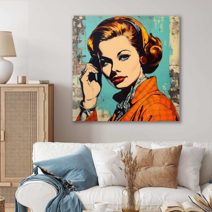 1950S Pop Art Woman Portrait I