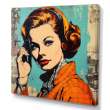 1950S Pop Art Woman Portrait I Canvas Canvas