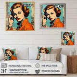 1950S Pop Art Woman Portrait I Canvas Canvas