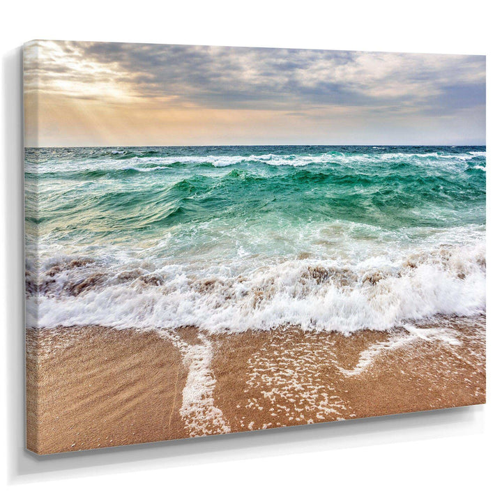 Crystal Clear Blue Foaming Waves