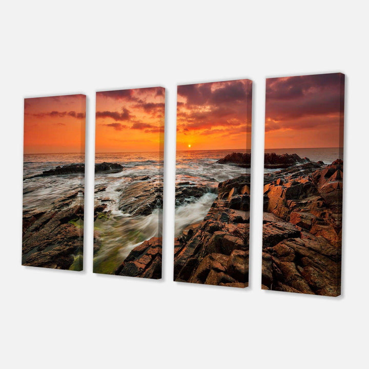Stormy Waves Rushing Into Rocks Multi-Panels