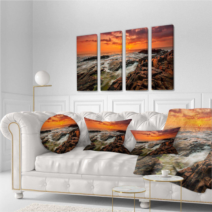 Stormy Waves Rushing Into Rocks Multi-Panels