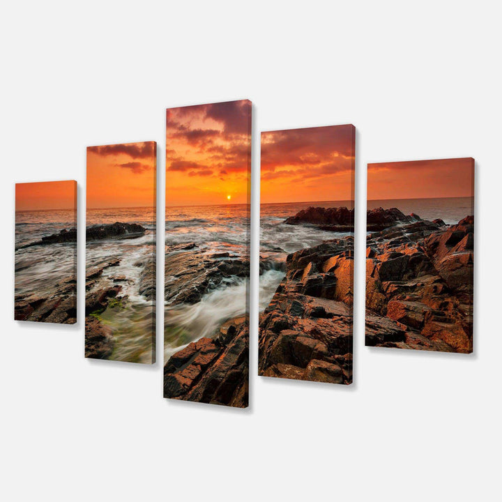 Stormy Waves Rushing Into Rocks Multi-Panels