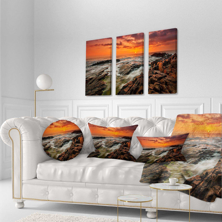 Stormy Waves Rushing Into Rocks Multi-Panels