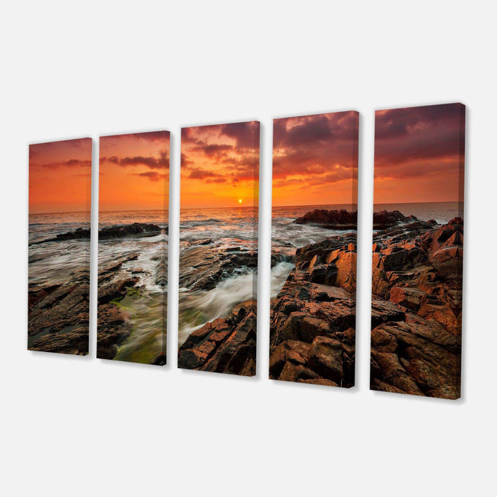 Stormy Waves Rushing Into Rocks Multi-Panels