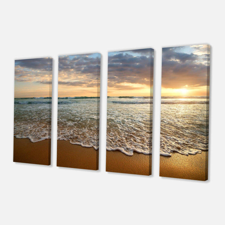 Bright Cloudy Sunset in Calm Ocean Multi-Panels