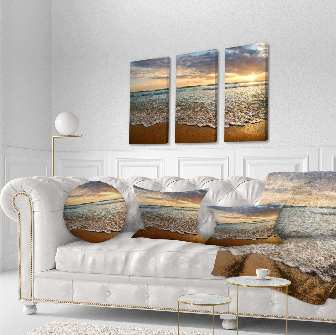 Bright Cloudy Sunset in Calm Ocean Multi-Panels
