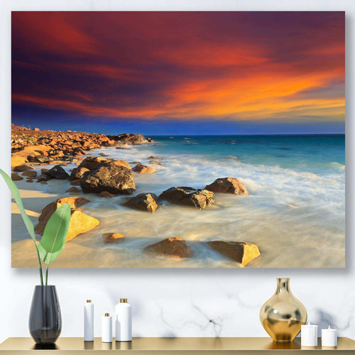 Beach with Stones on Foreground