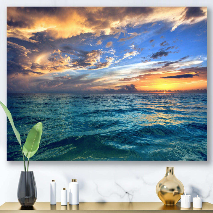 Exotic Tropical Beach at Sunset