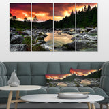 Rocky Mountain River at Sunset Multi-Panels
