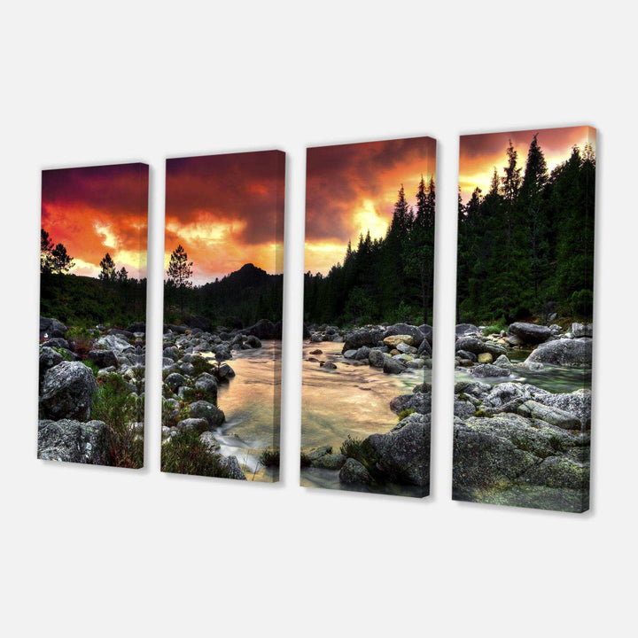 Rocky Mountain River at Sunset Multi-Panels