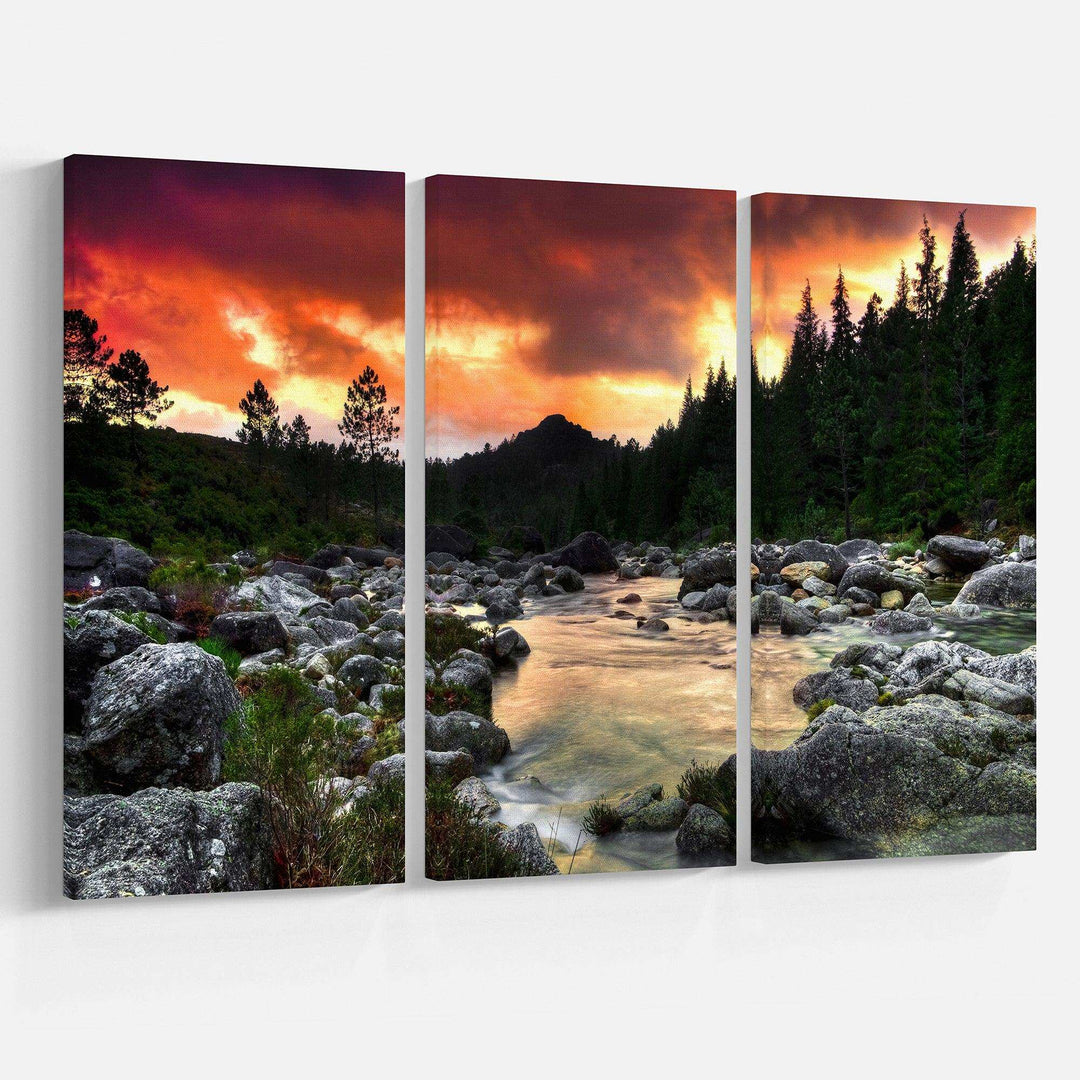 Rocky Mountain River at Sunset Multi-Panels