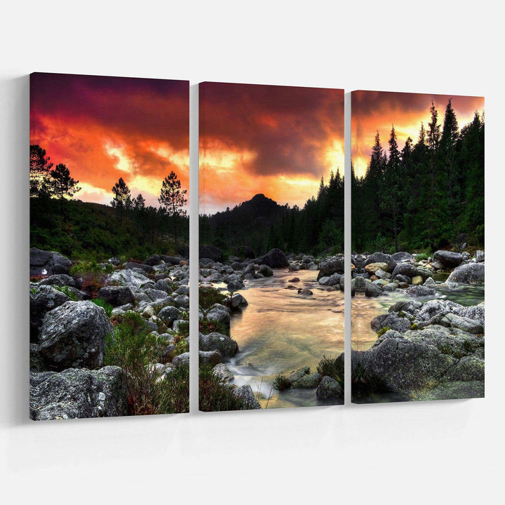 Rocky Mountain River at Sunset Multi-Panels