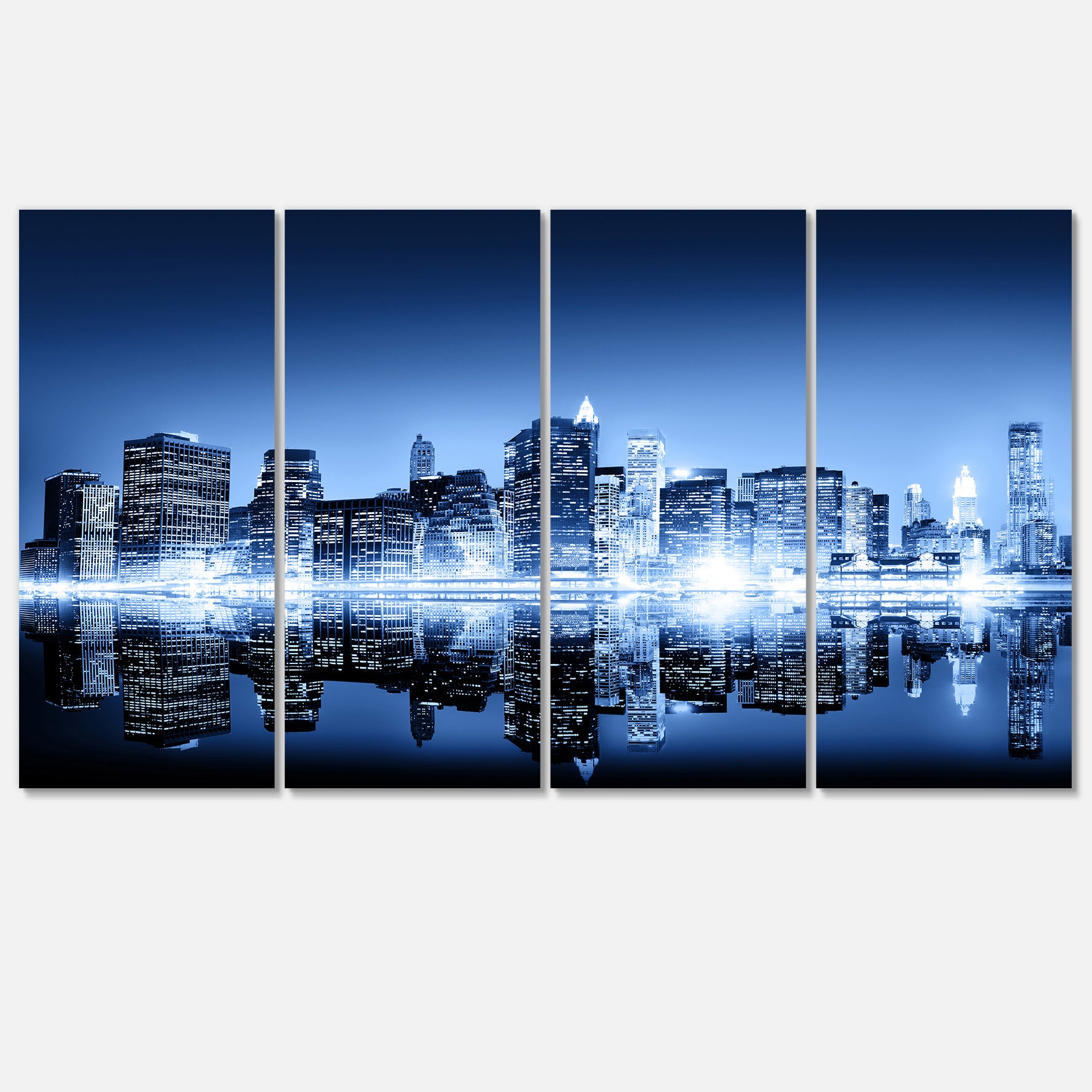 Night New York City Mirrored Multi-Panels