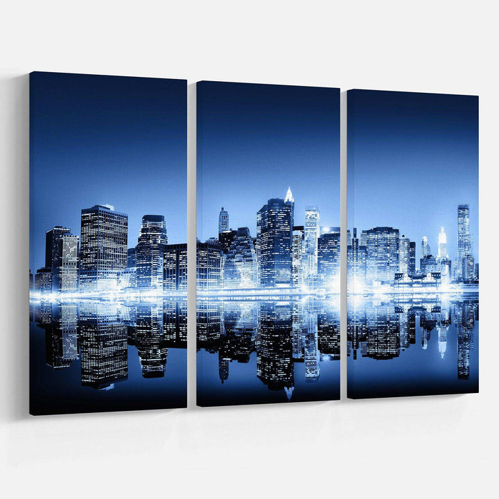 Night New York City Mirrored Multi-Panels