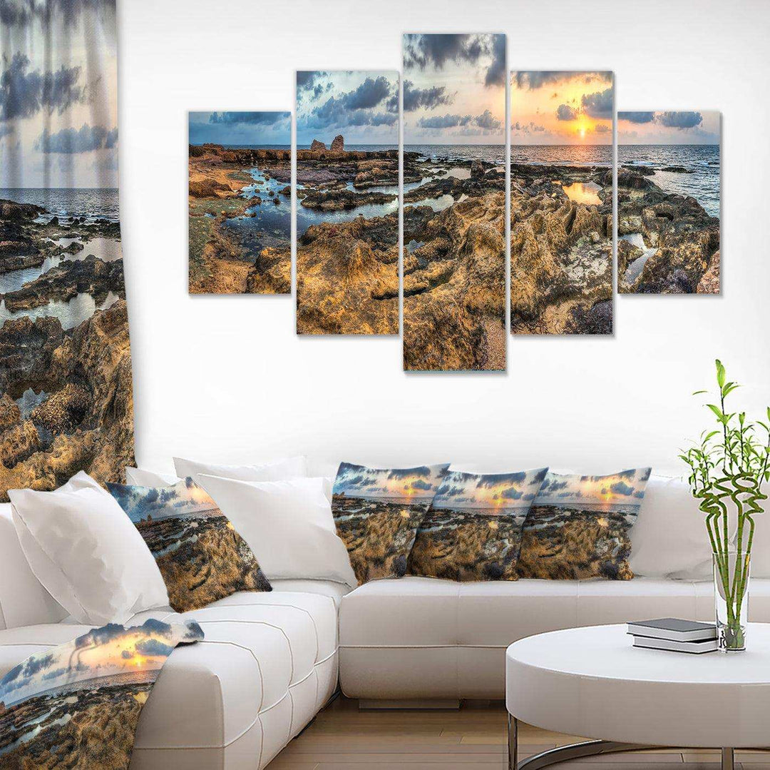 Rocky African Seashore Panorama Multi-Panels
