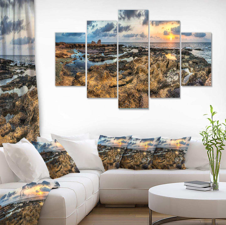 Rocky African Seashore Panorama Multi-Panels