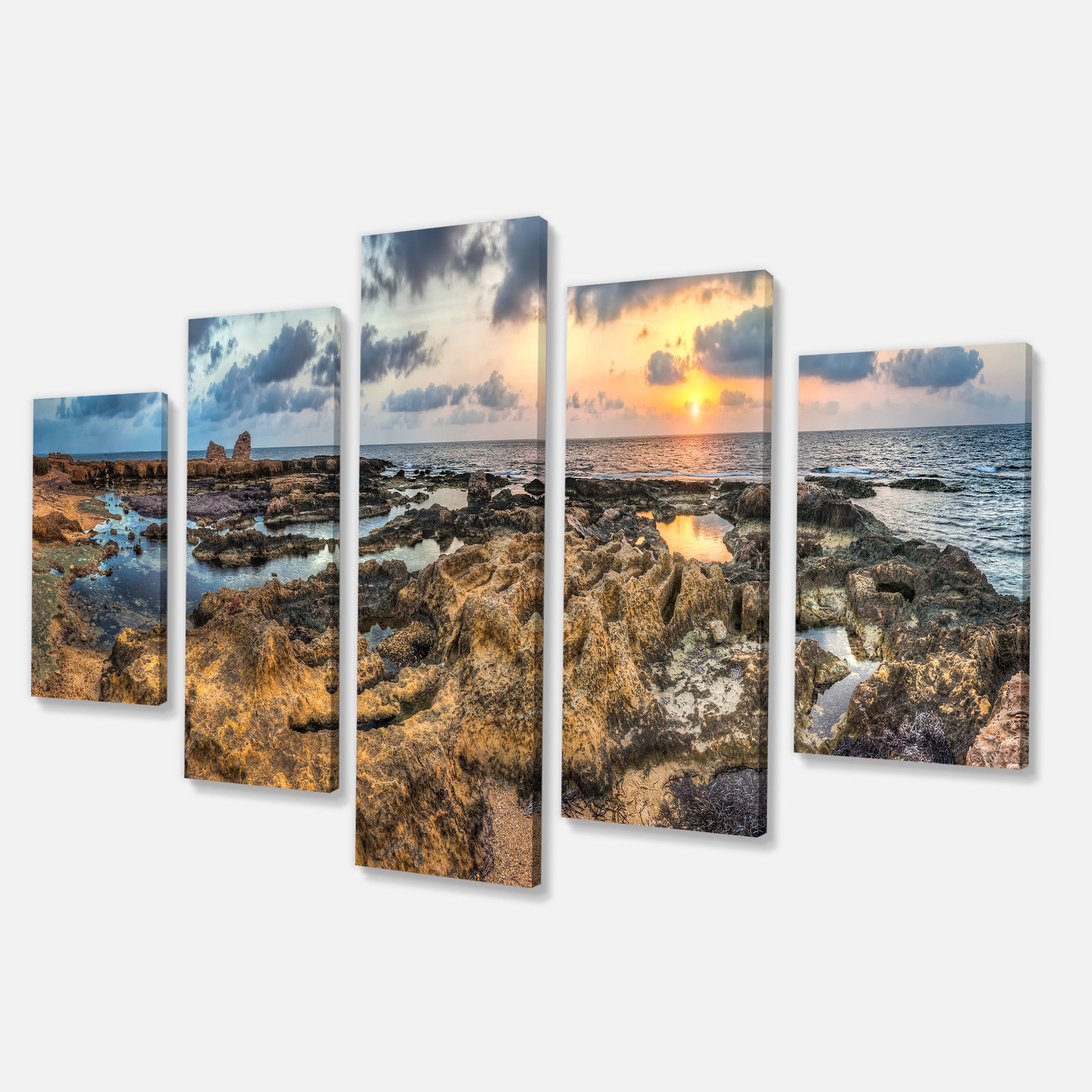 Rocky African Seashore Panorama Multi-Panels
