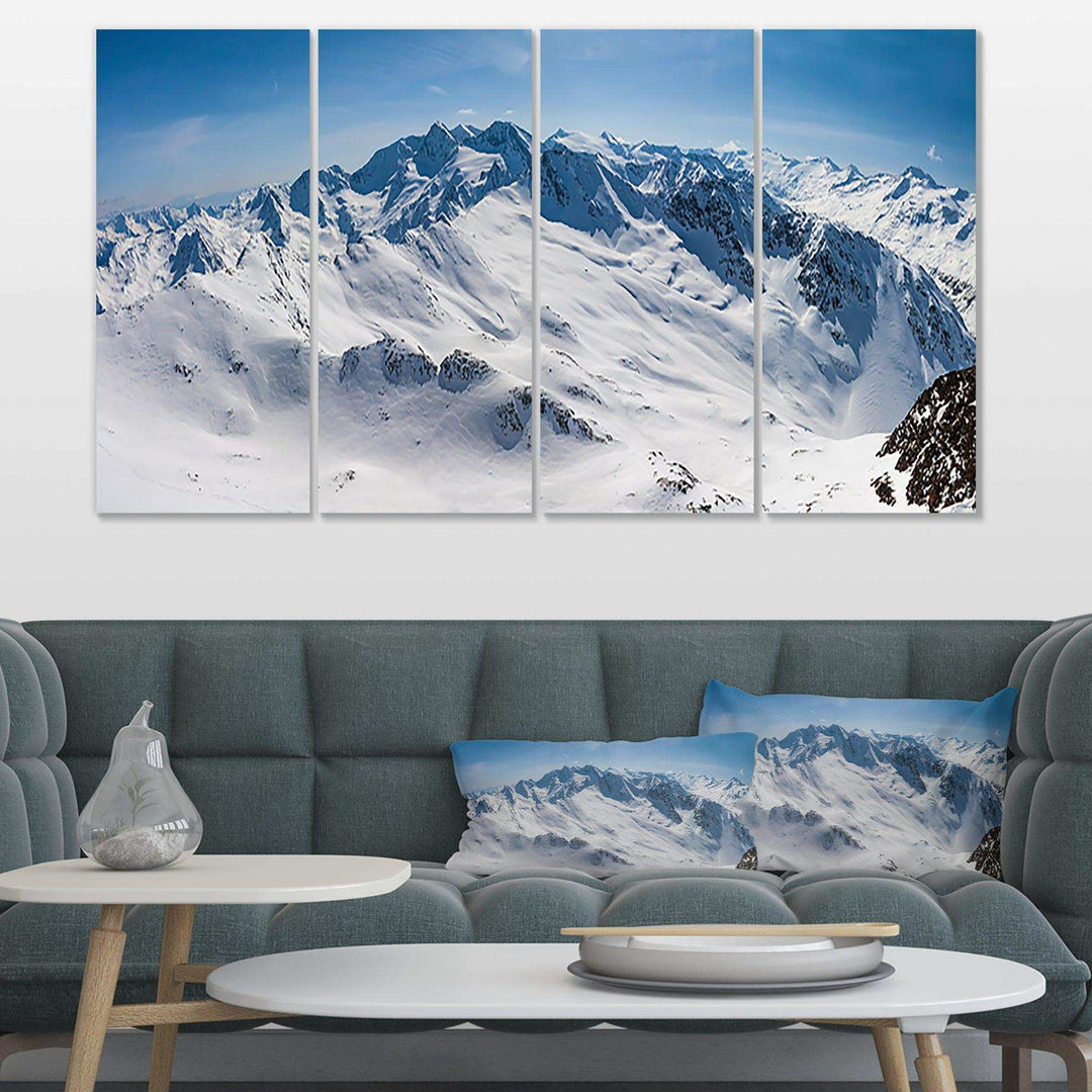 Snowy Mountains Panoramic View Multi-Panels