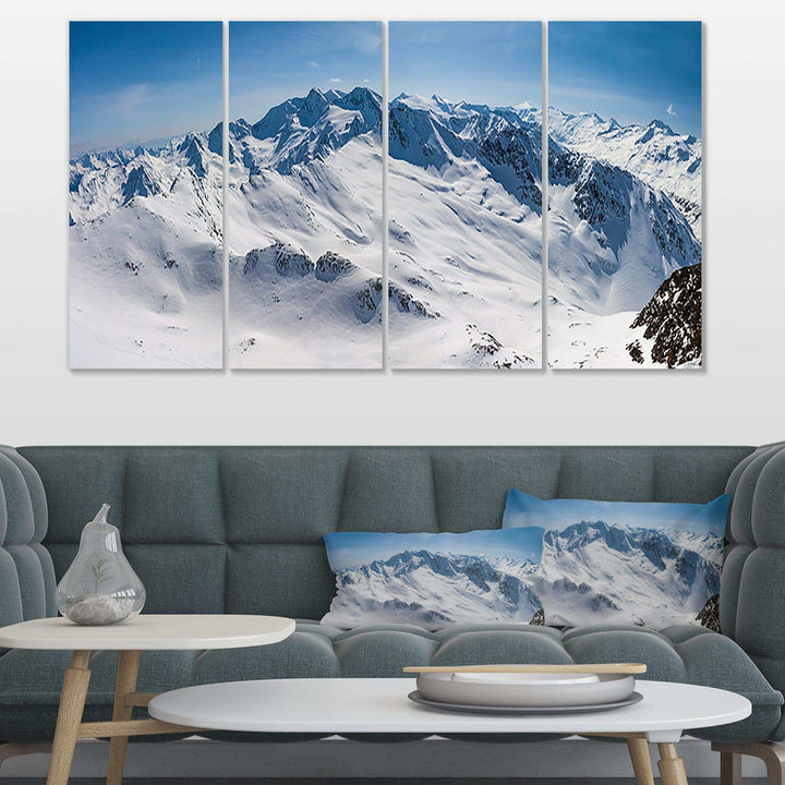 Snowy Mountains Panoramic View Multi-Panels
