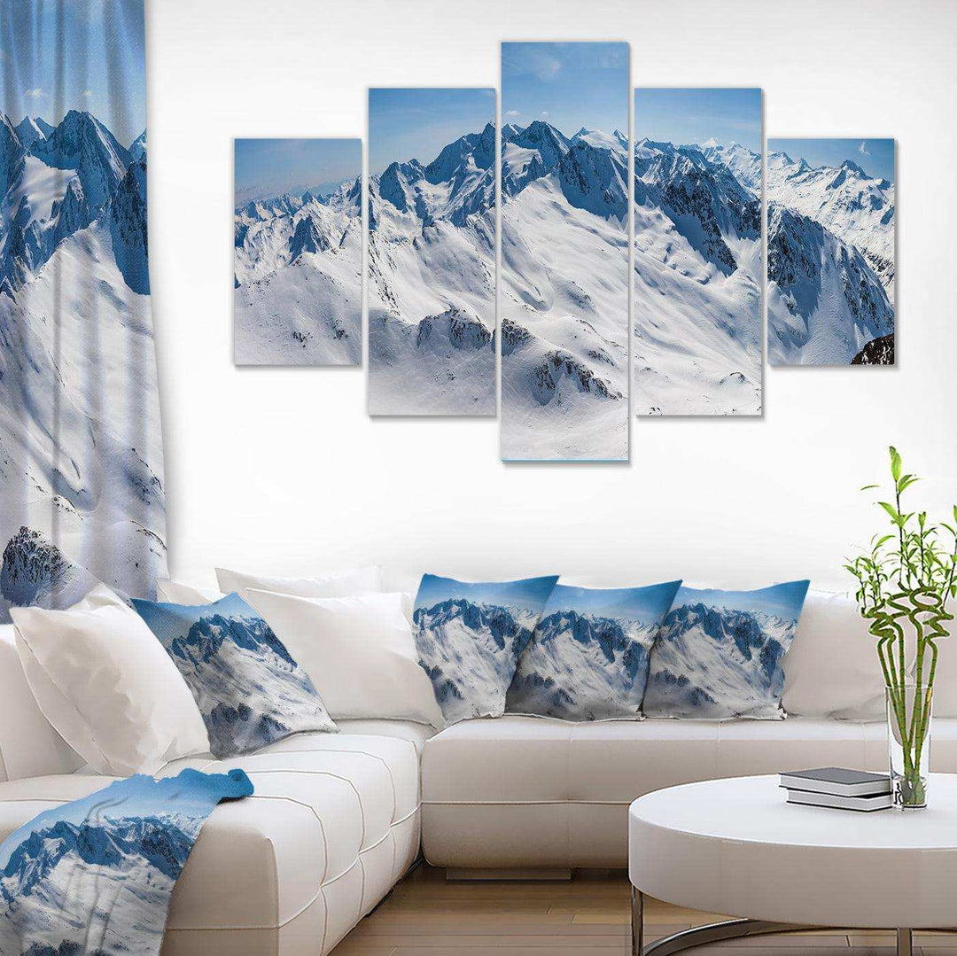 Snowy Mountains Panoramic View Multi-Panels