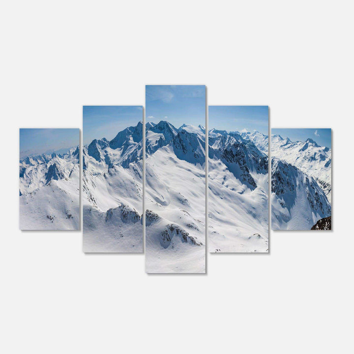 Snowy Mountains Panoramic View Multi-Panels